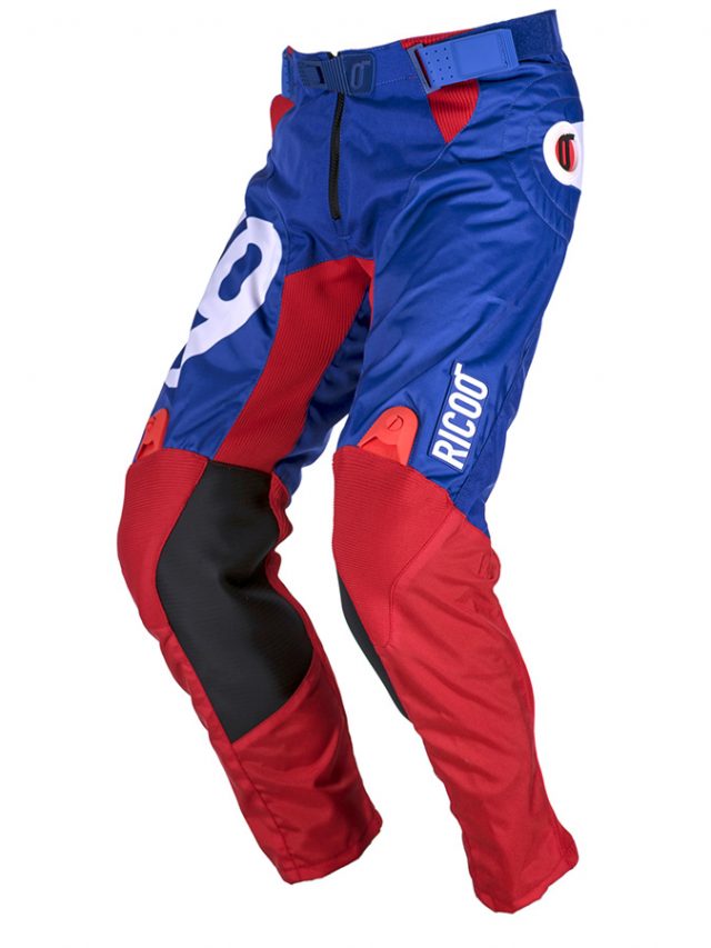 Pantaloni Motocross V9 Blue Red - Ricoo - Mx Style